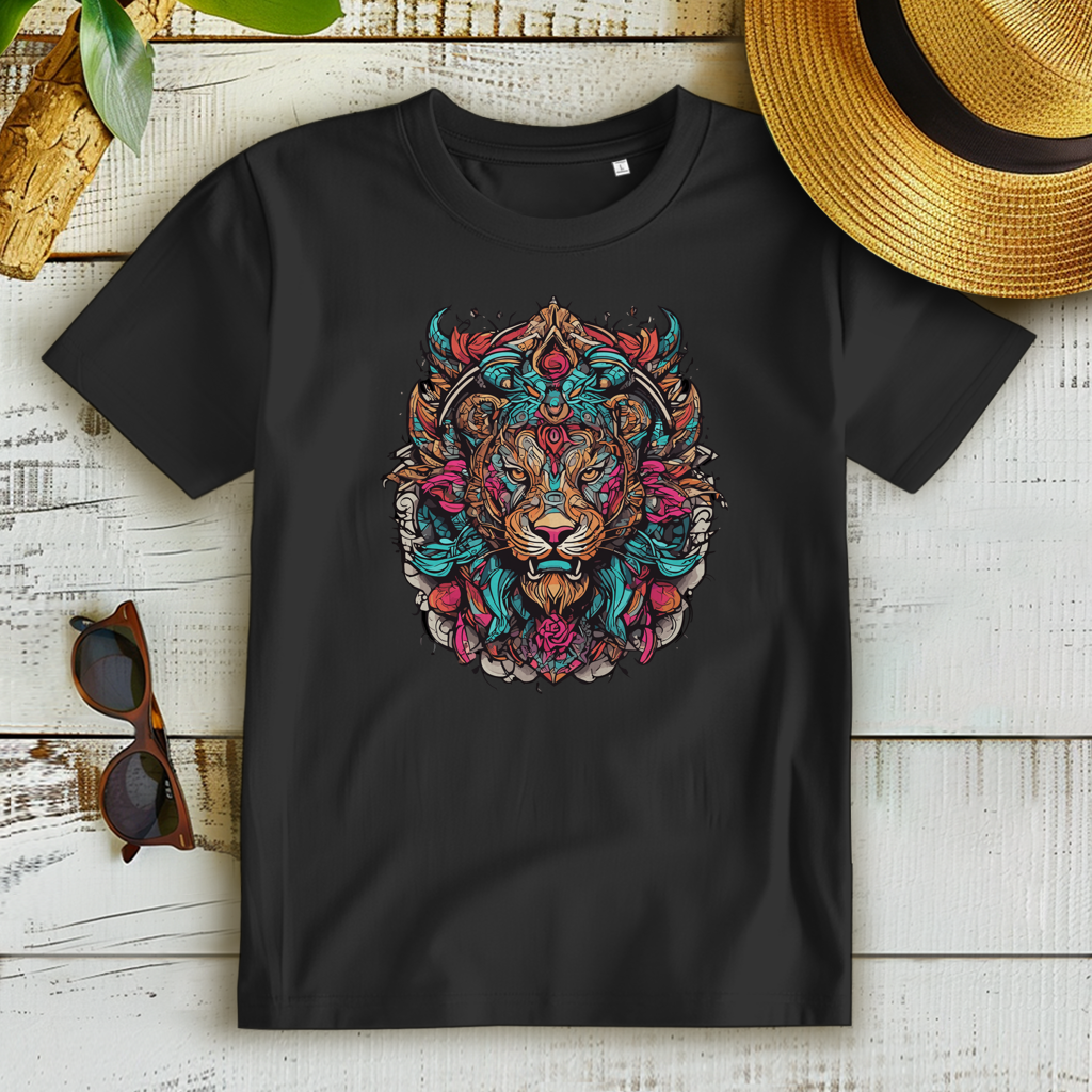 Damen Premium Bio T-Shirt Ornamental Lion
