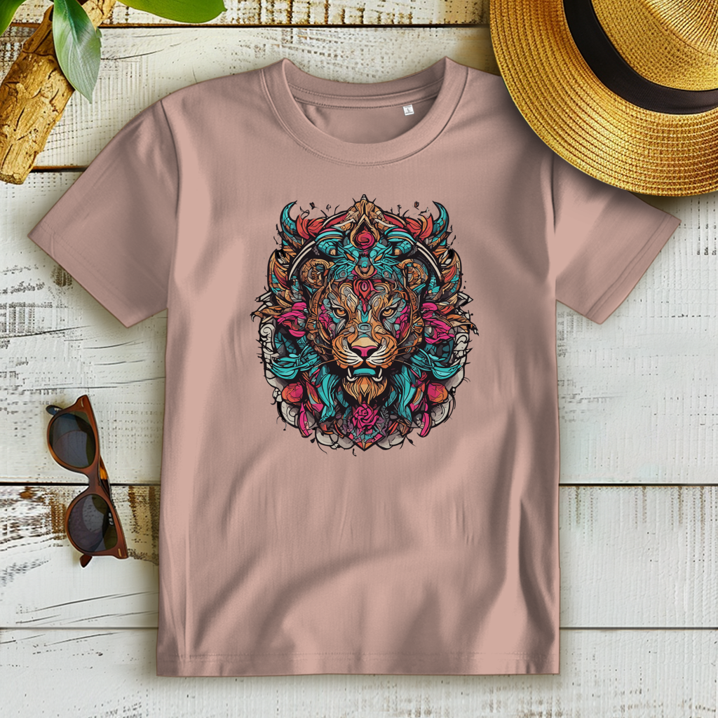 Damen Premium Bio T-Shirt Ornamental Lion