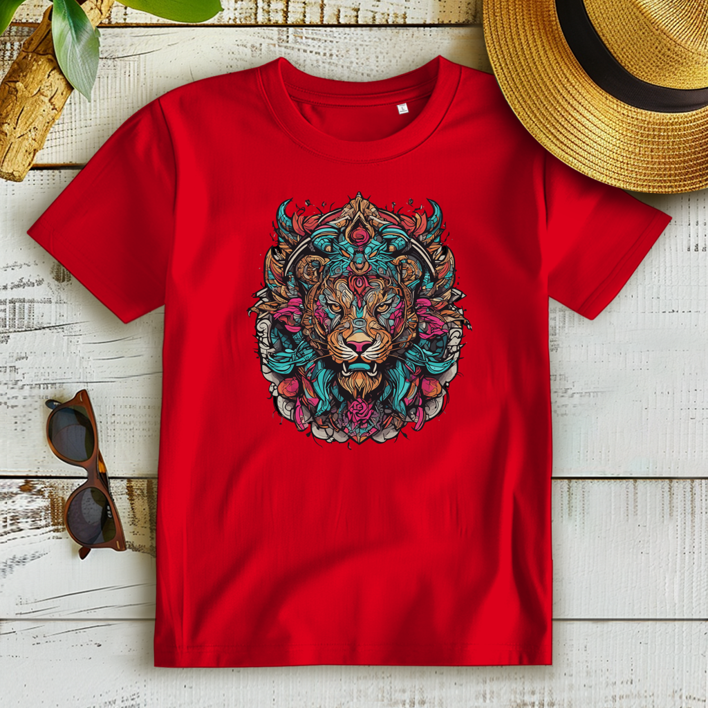 Damen Premium Bio T-Shirt Ornamental Lion