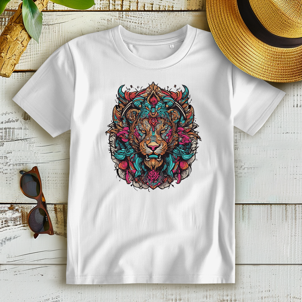 Damen Premium Bio T-Shirt Ornamental Lion