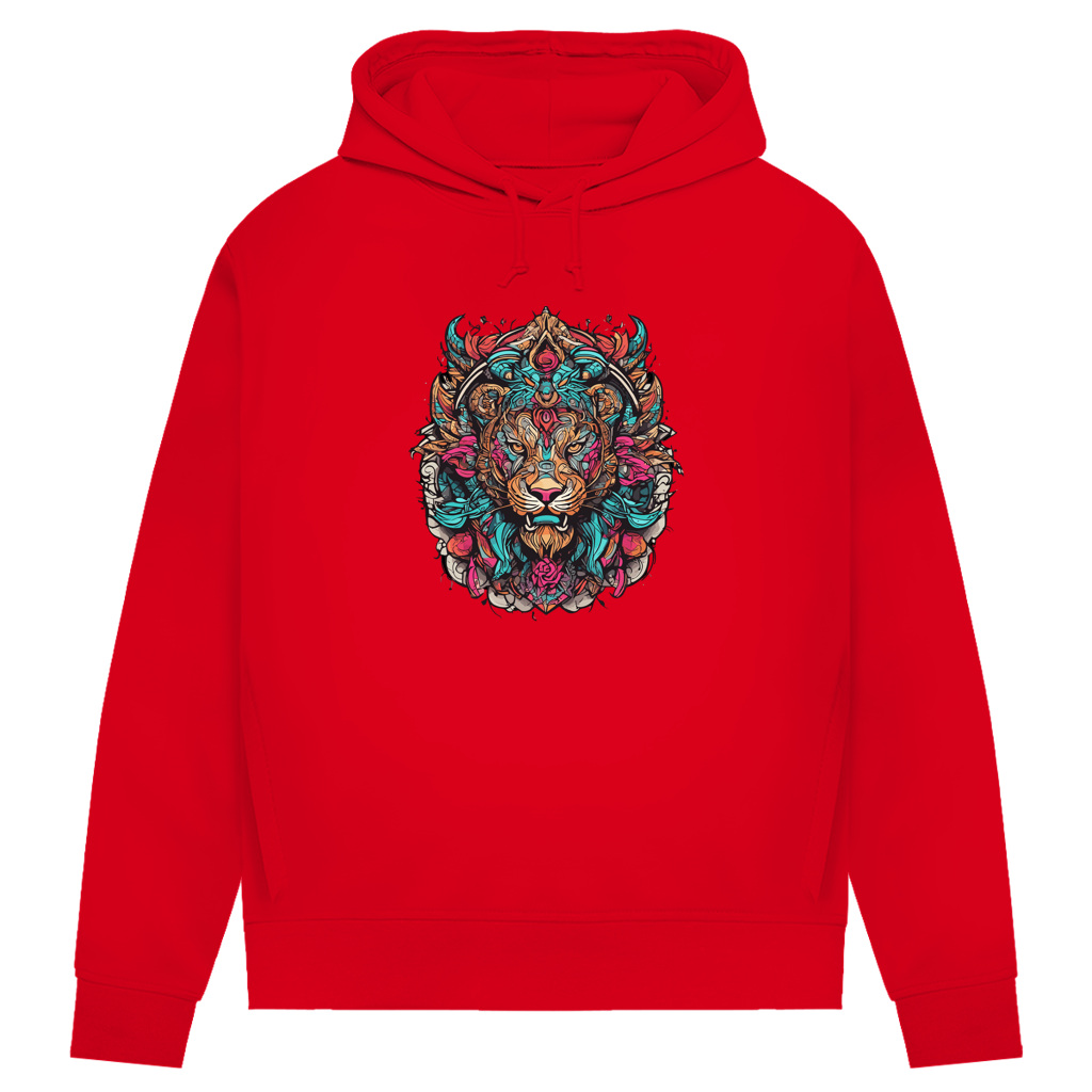 Damen Premium Bio Hoodie Ornamental Lion