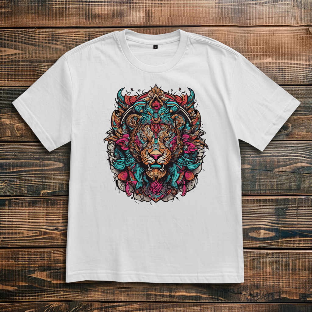 Oversize T-Shirt Ornamental Lion
