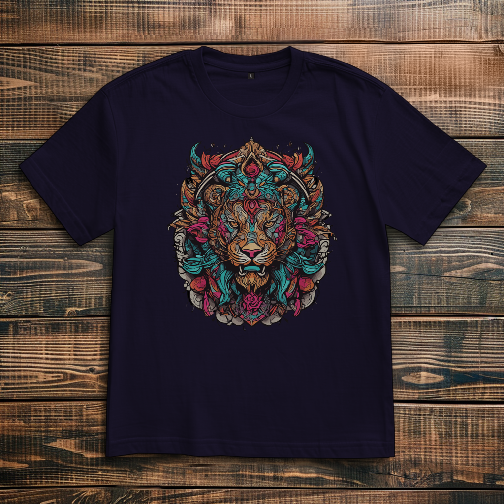 Oversize T-Shirt Ornamental Lion