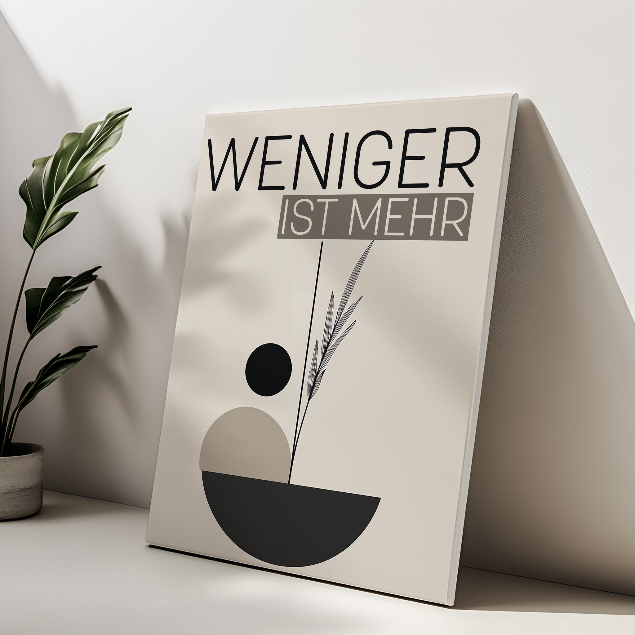 Weniger ist Mehr | Minimalistische Leinwand Kunst Modern
