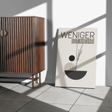 Weniger ist Mehr | Minimalistische Leinwand Kunst Modern