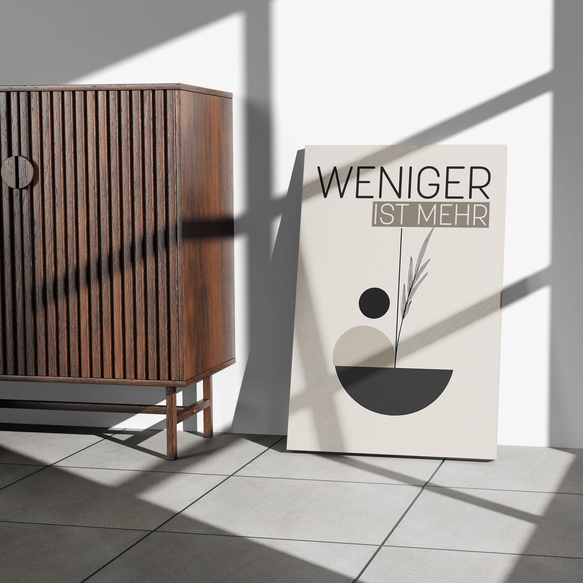 Weniger ist Mehr | Minimalistische Leinwand Kunst Modern