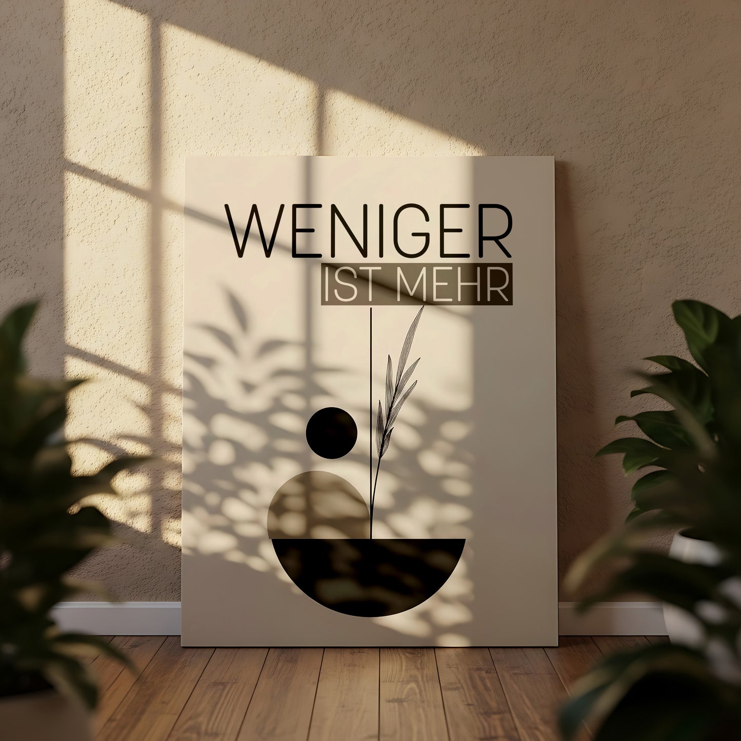 Weniger ist Mehr | Minimalistische Leinwand Kunst Modern