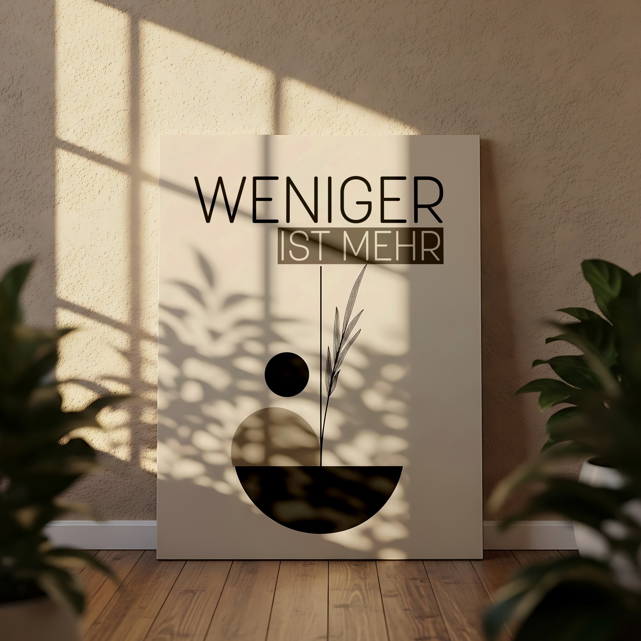 Weniger ist Mehr | Minimalistische Leinwand Kunst Modern