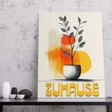 Zuhause ist ein Gefühl | Moderne Wohnraum Leinwand Kunst