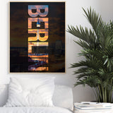 Berlin Skyline | Gerahmtes Poster Modern City Art