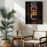 Berlin Skyline | Gerahmtes Poster Modern City Art