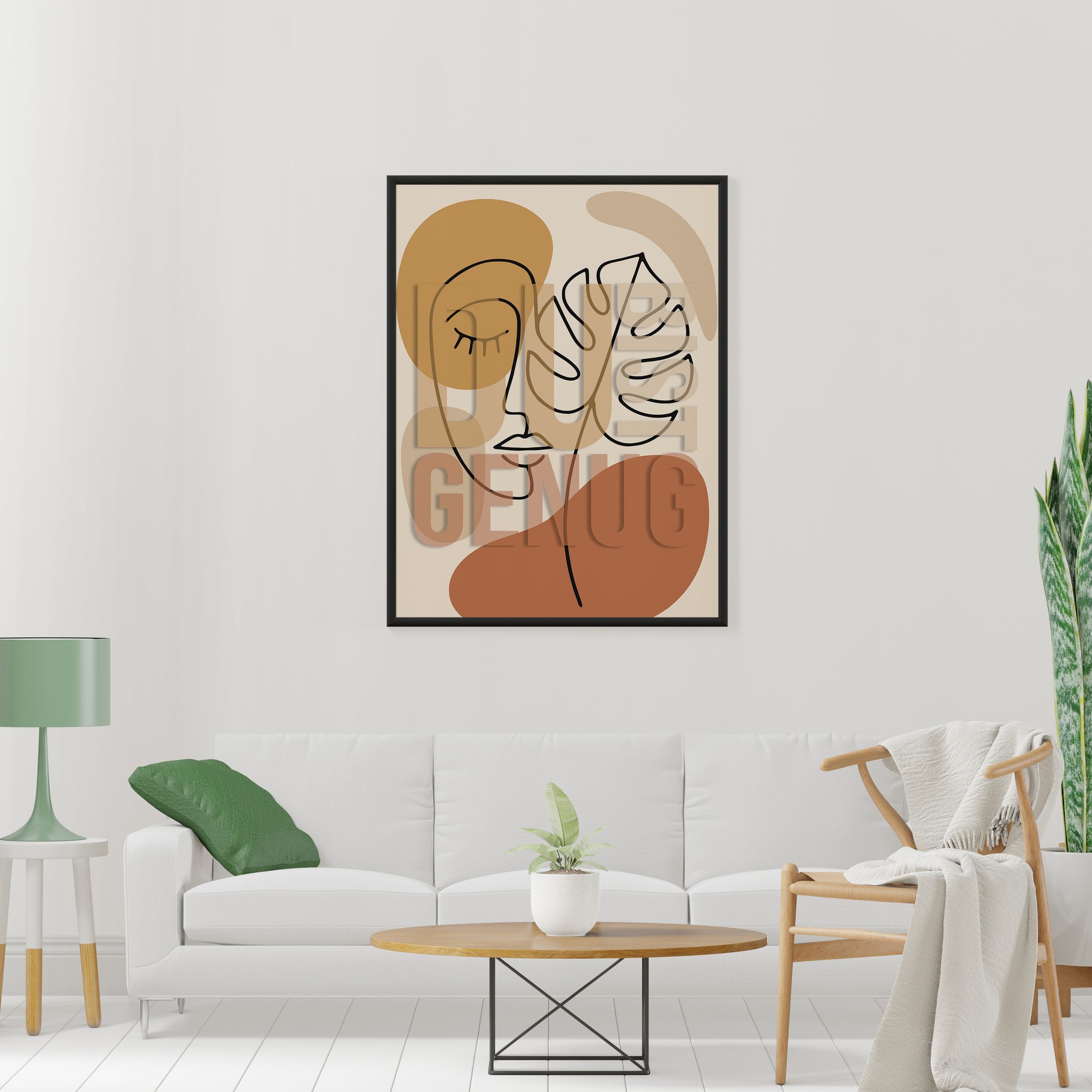 Du bist genug | Gerahmtes Poster Minimal Art