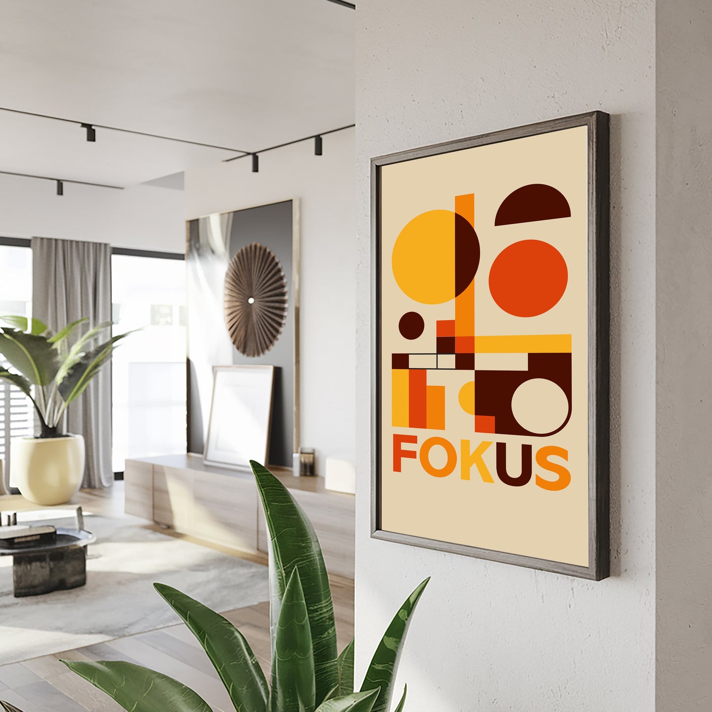Fokus Geometrie | Gerahmtes Poster Modern Art