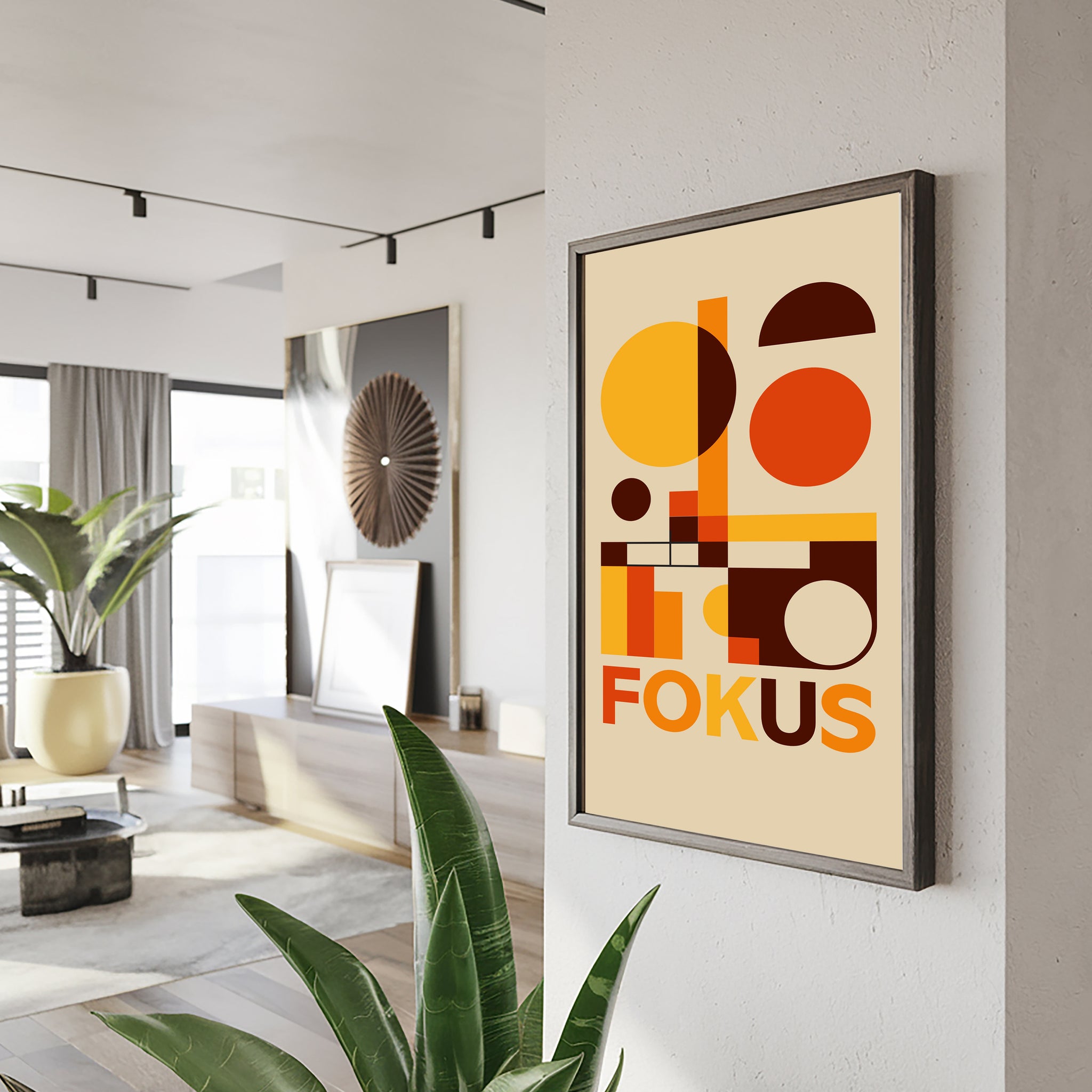 Fokus Geometrie | Gerahmtes Poster Modern Art