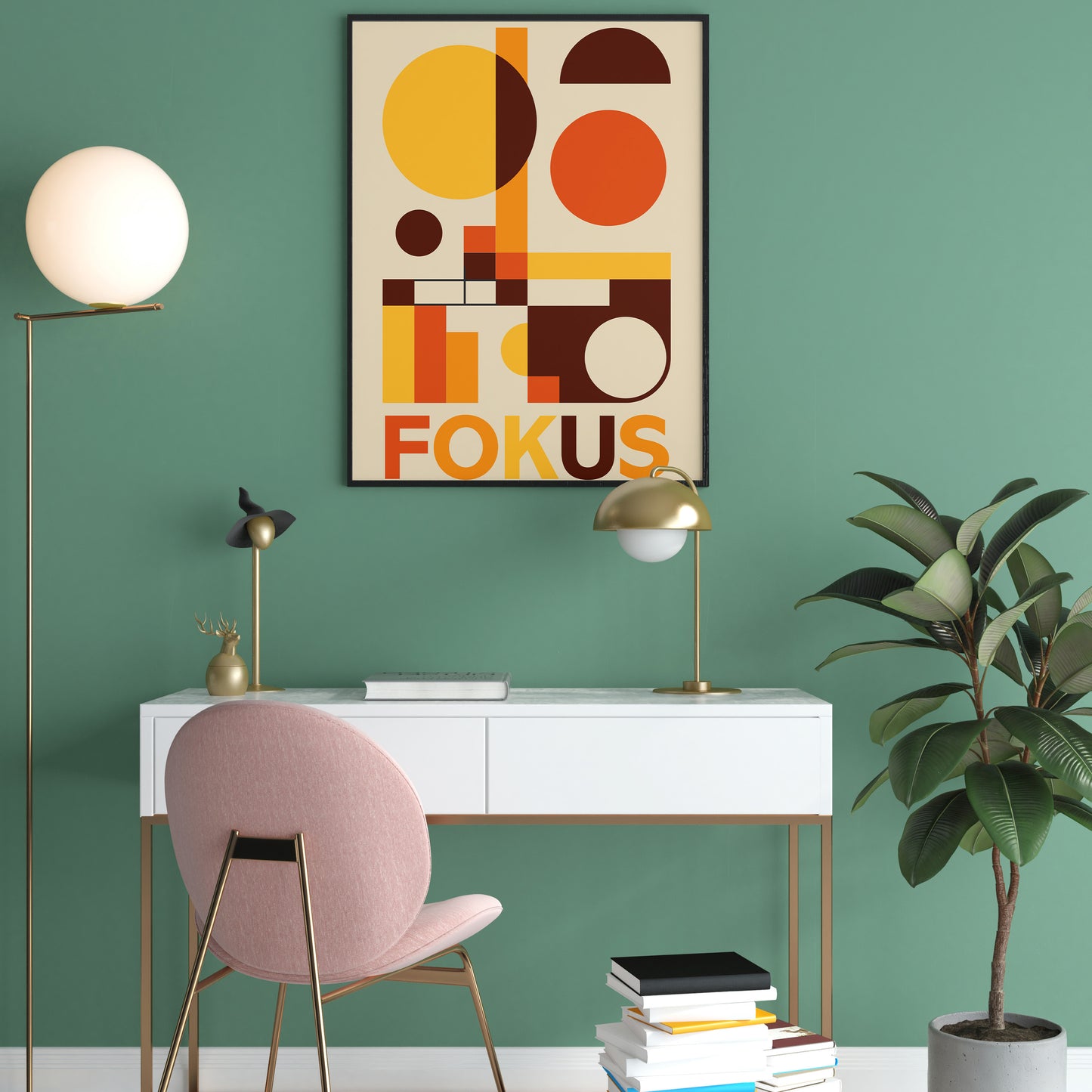 Fokus Geometrie | Gerahmtes Poster Modern Art