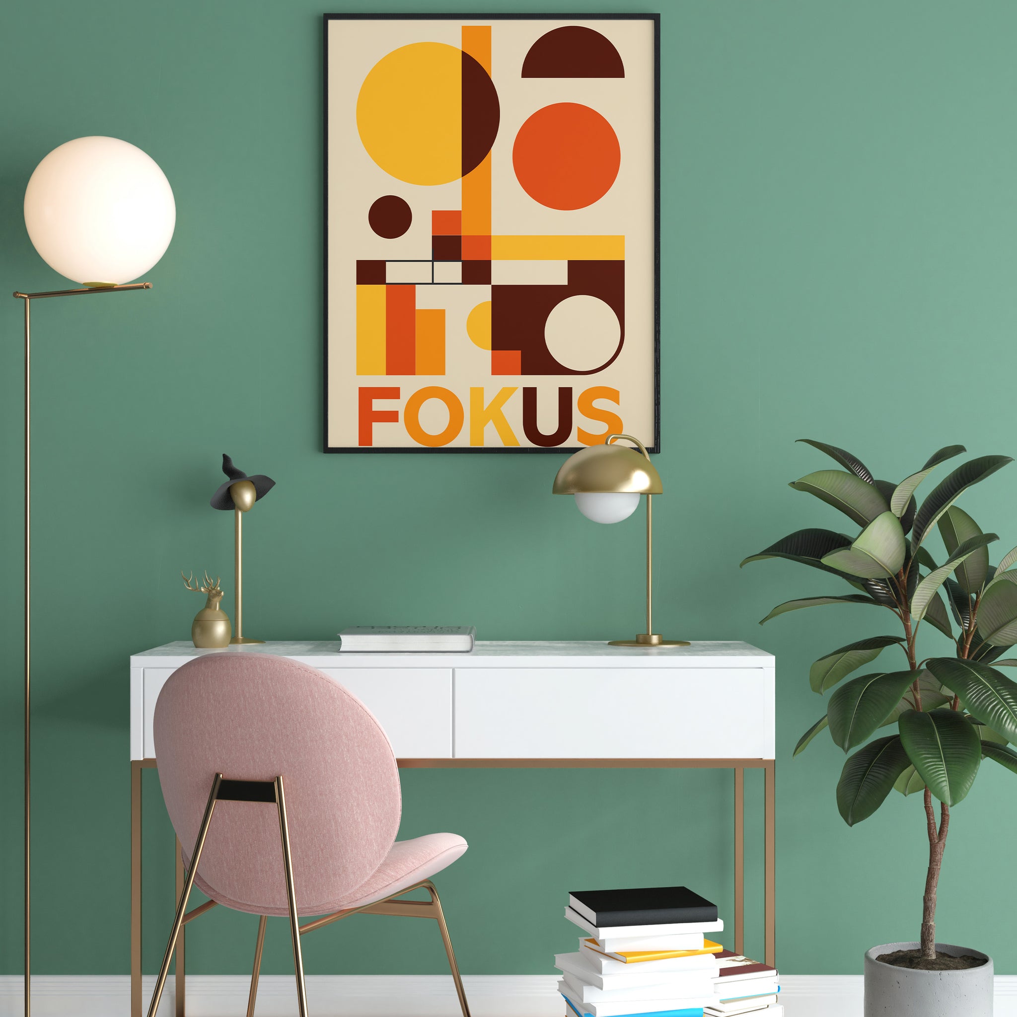 Fokus Geometrie | Gerahmtes Poster Modern Art