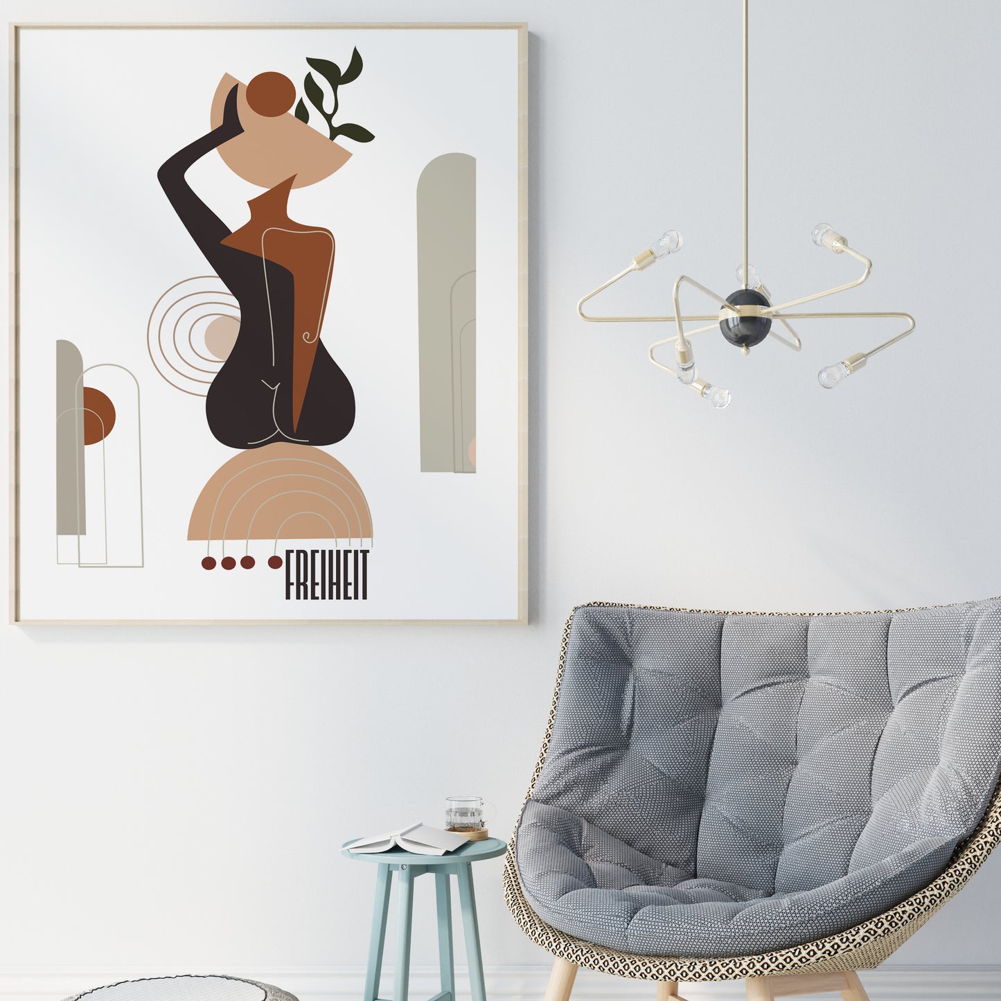 Freiheit Balance | Gerahmtes Poster Modern Art