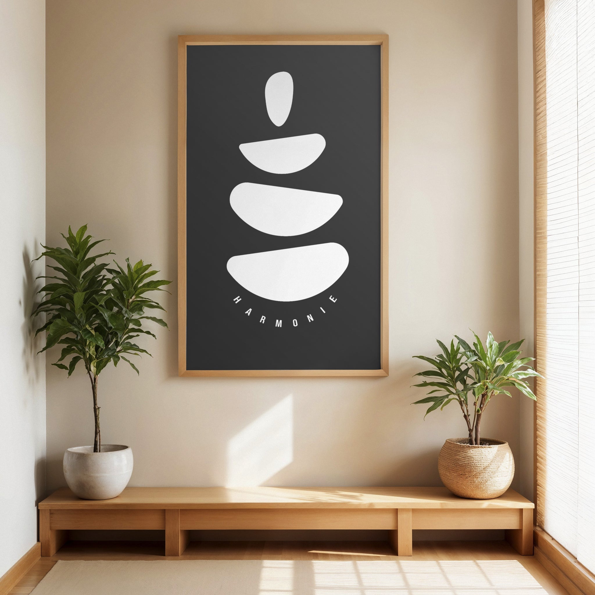 Harmonie Zen | Gerahmtes Poster Minimal Art