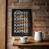 Kaffee Typografie | Gerahmtes Poster Modern Style