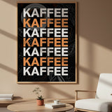 Kaffee Typografie | Gerahmtes Poster Modern Style