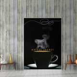 Kaffee Zuerst | Leinwandbild Coffee Art
