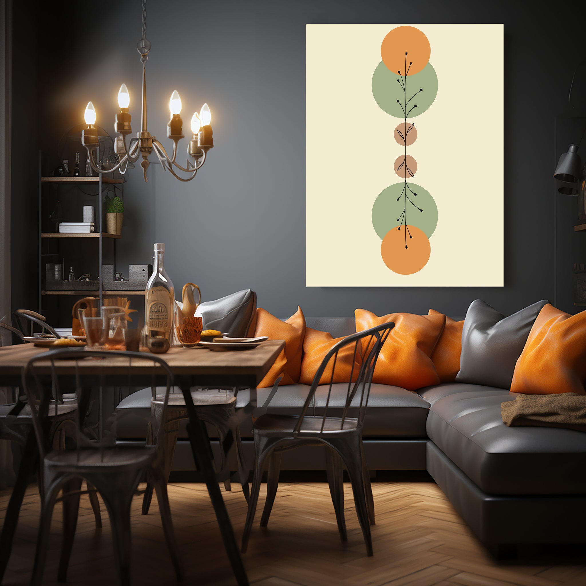 Zen Balance Circles | Leinwandbild Abstract Minimal