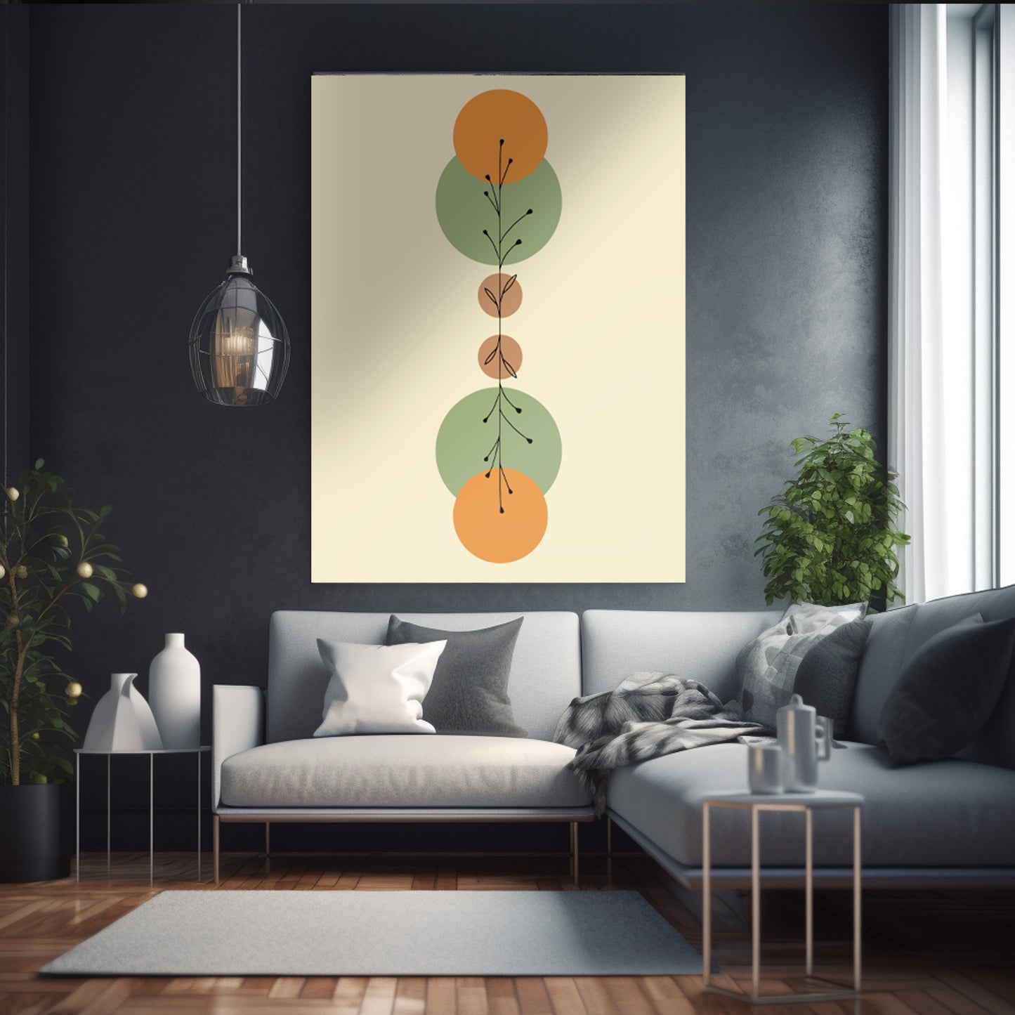 Zen Balance Circles | Leinwandbild Abstract Minimal