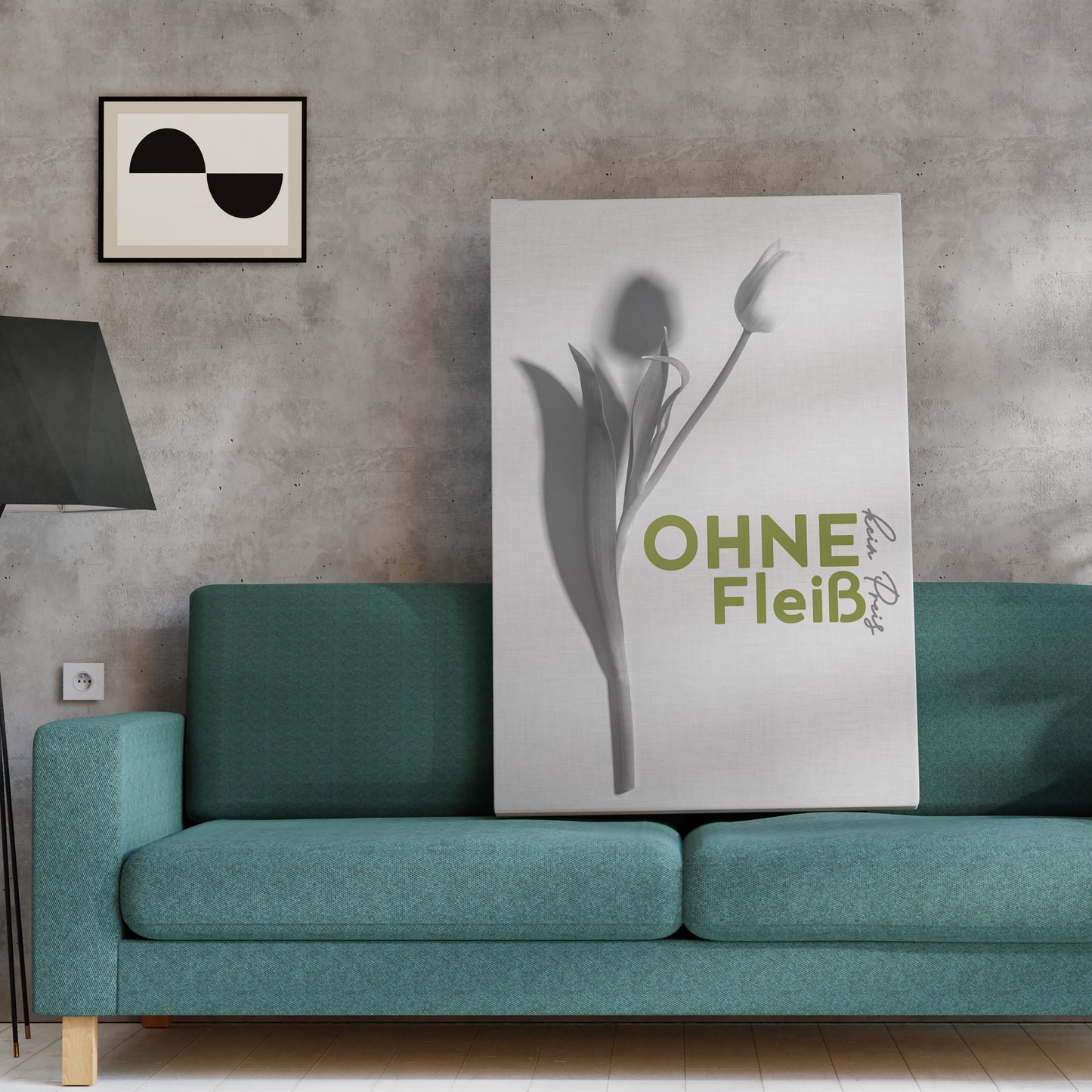 Ohne Fleiß Kein Preis | Leinwandbild Motivations Art