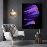 Kosmische Seele Silhouette | Leinwandbild Spirituelle Kunst