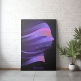 Kosmische Seele Silhouette | Leinwandbild Spirituelle Kunst