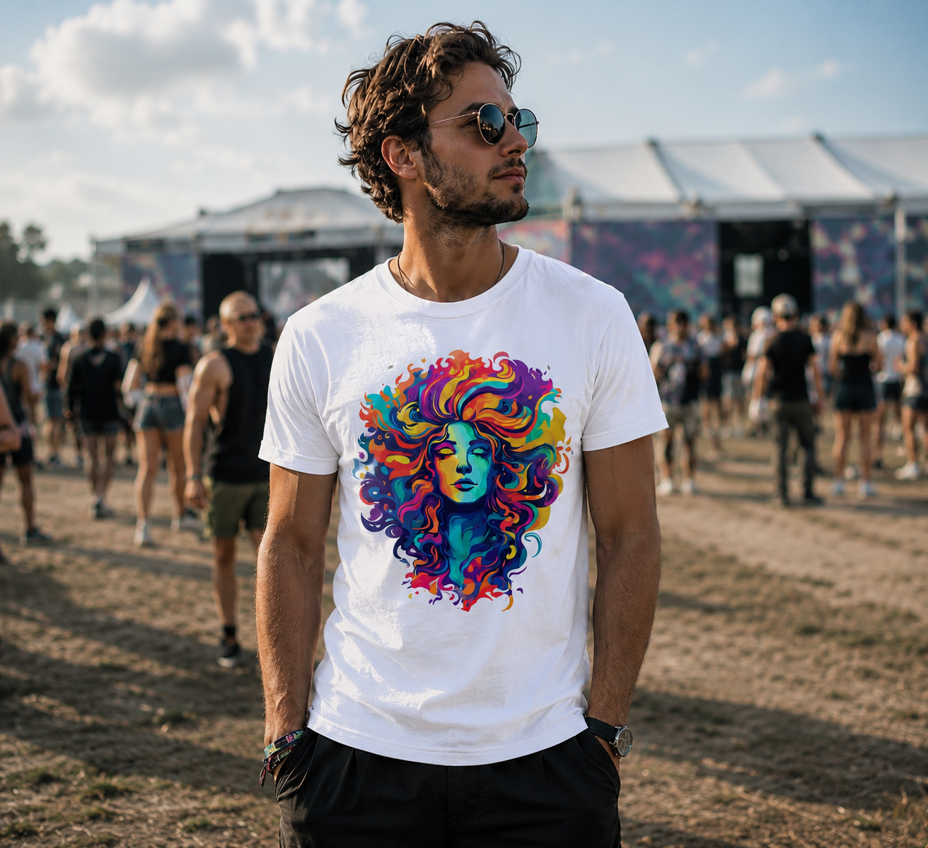 Herren Premium Bio T-Shirt Cosmic Woman